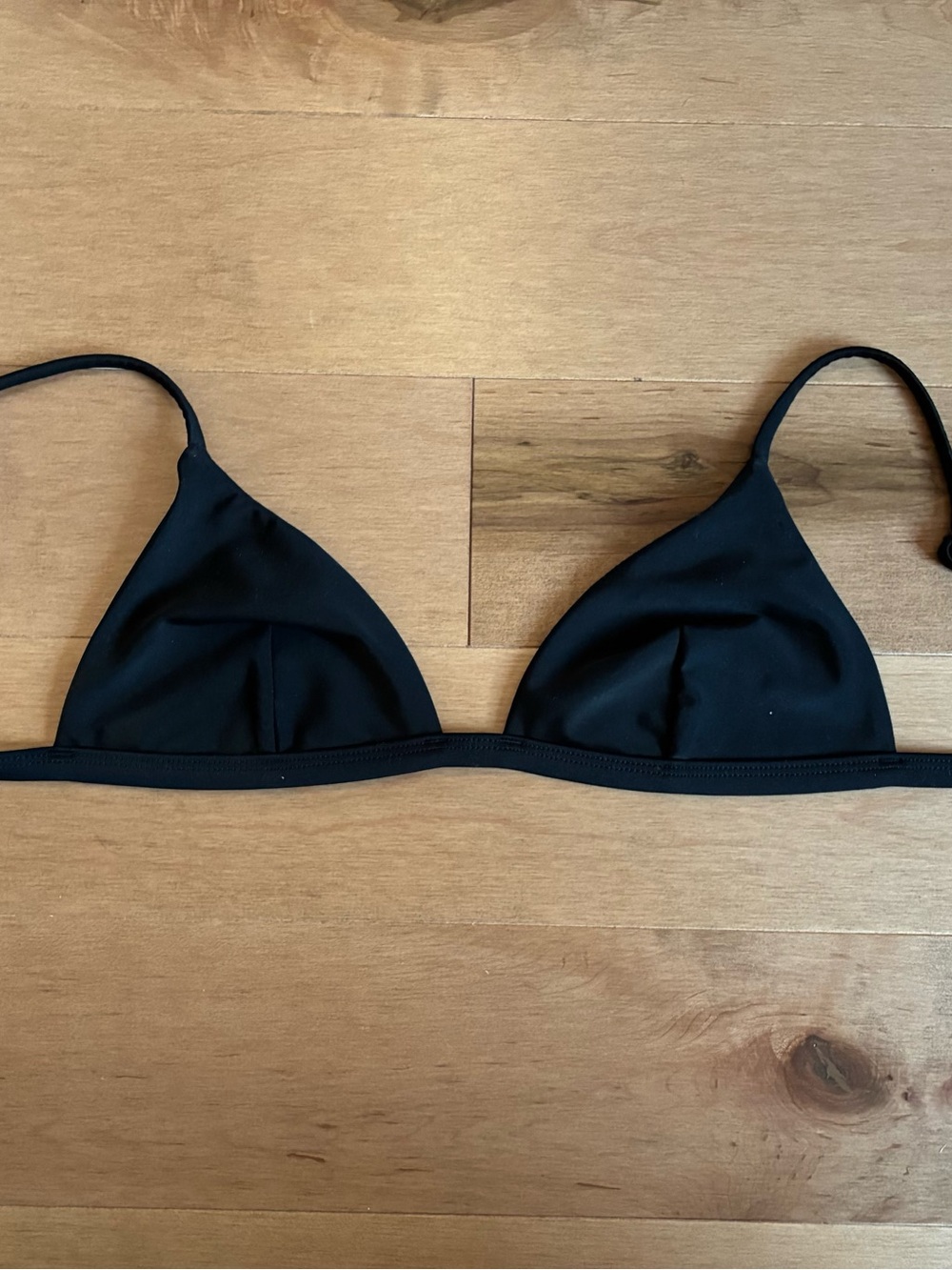 Matteau Black Petite Triangle Bikini Top